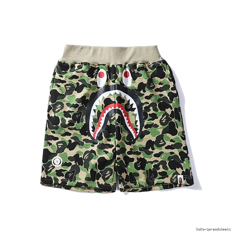 Bape camouflage shark-style shorts