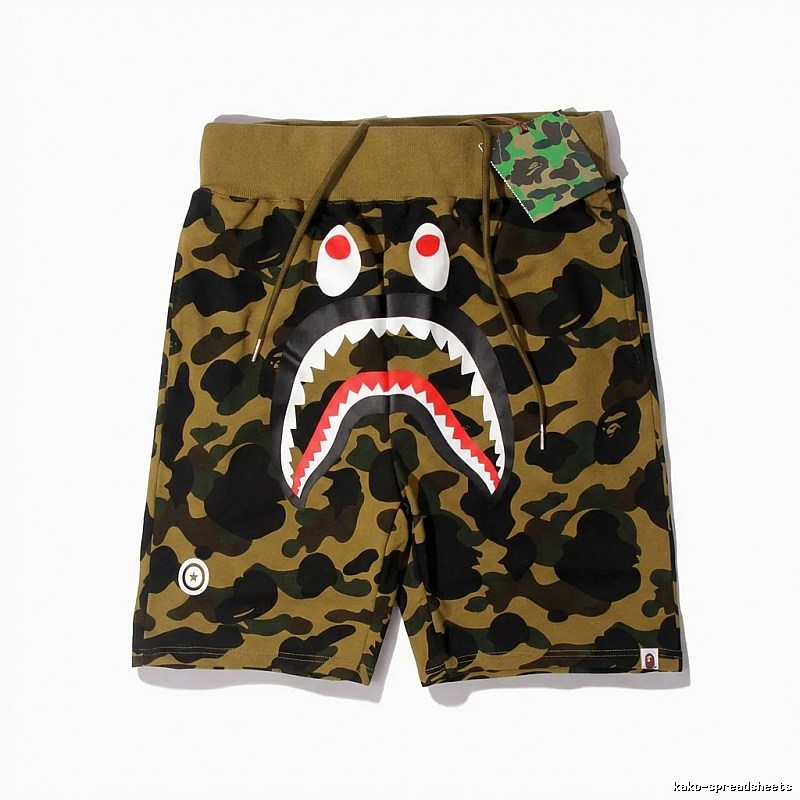 Bape camouflage shark-style shorts