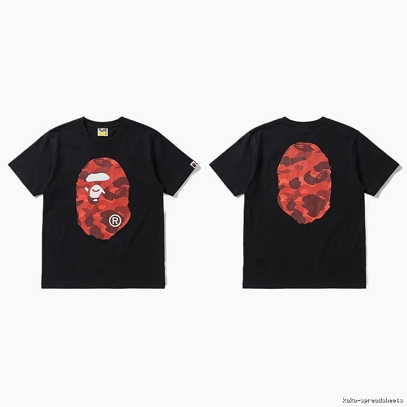 Bape camouflage style black T-shirt