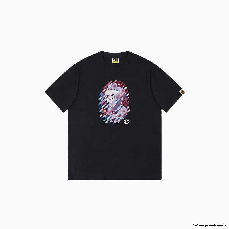 Bape camouflage style black T-shirt