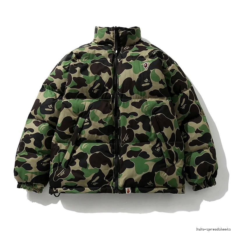 Bape camouflage-style down jacket