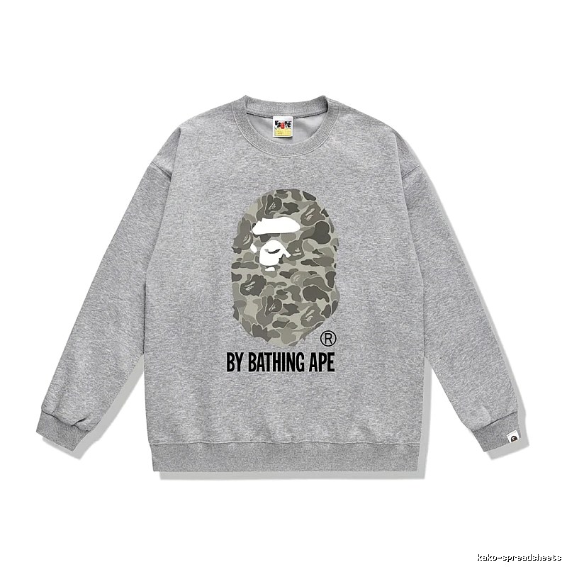 Bape camouflage-style grey sweatshirt