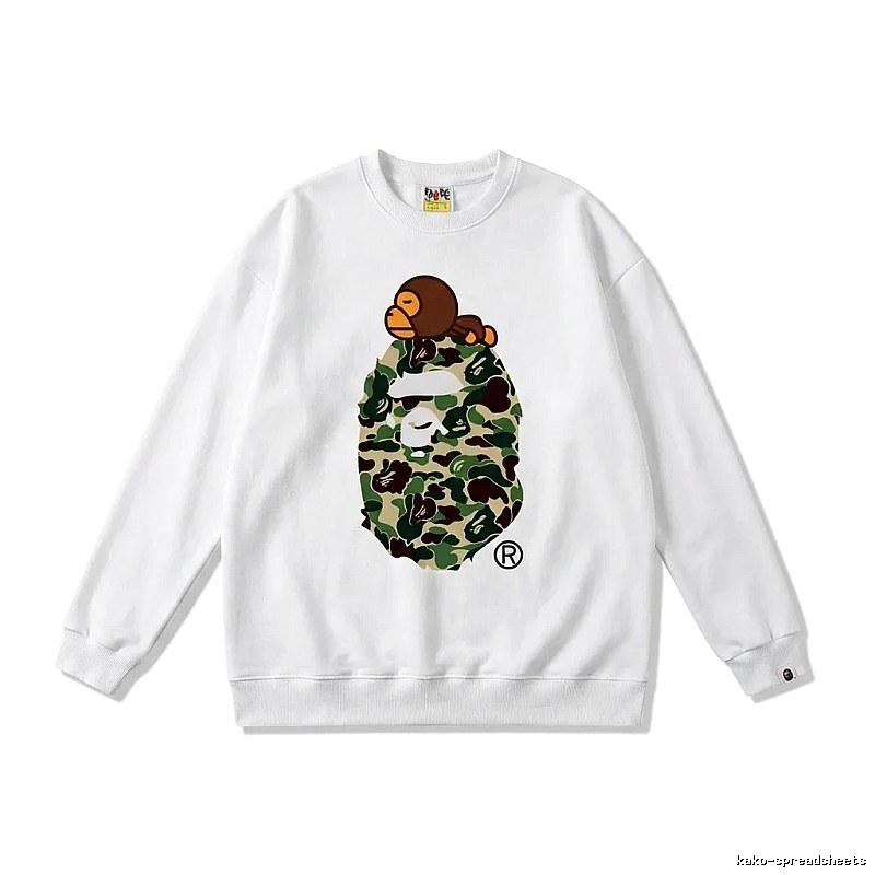 Bape camouflage style white sweatshirt