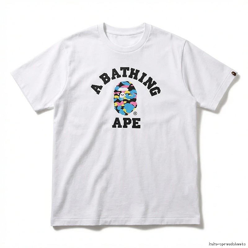 Bape camouflage style white T-shirt