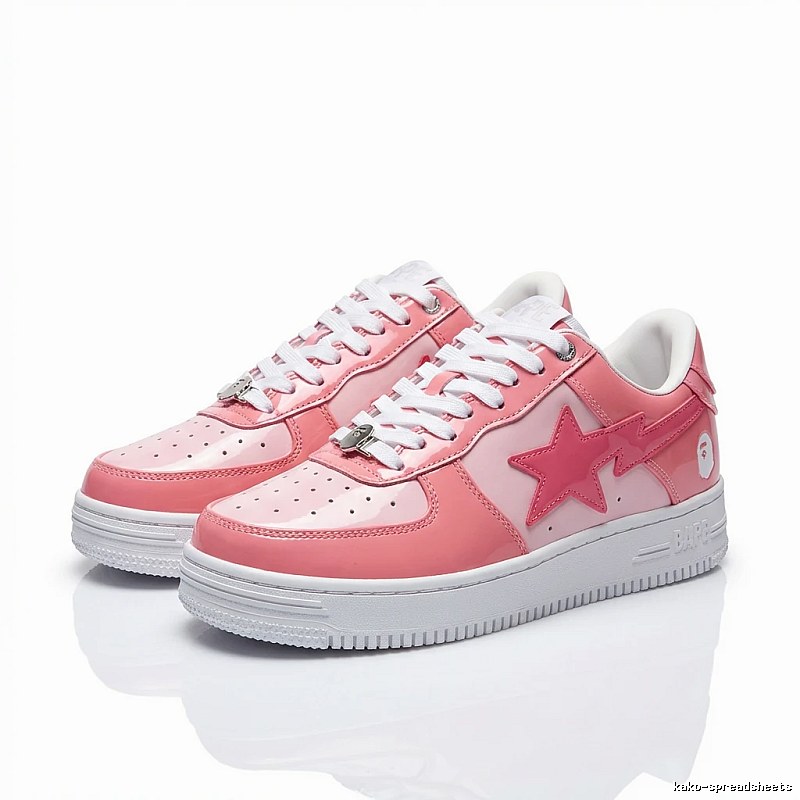 Bape pink trendy sports shoes