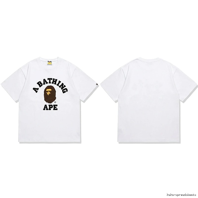 Bape's classic ape head white T-shirt