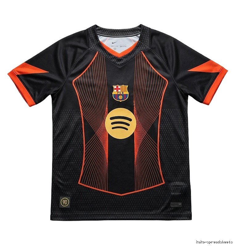 Barcelona black and gold football jersey