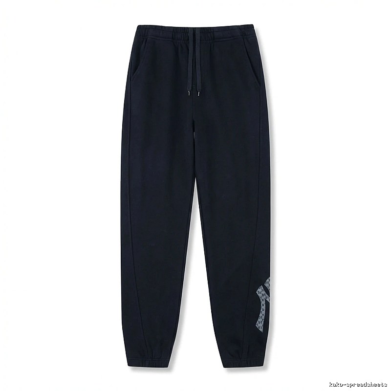 Basic style casual black pants of MLB