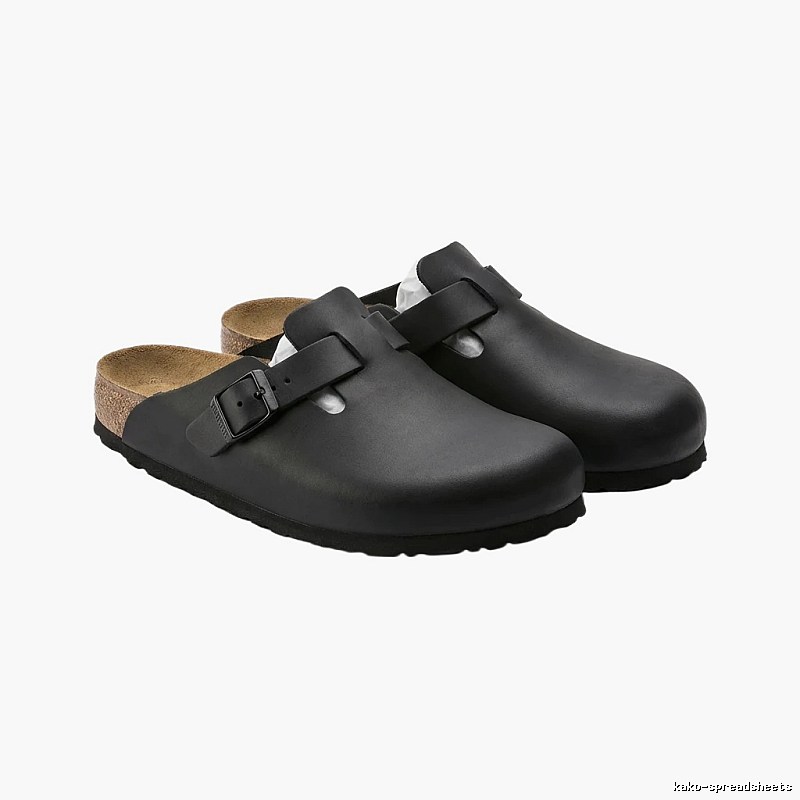 BIRKENSTOCK black minimalist-style slippers
