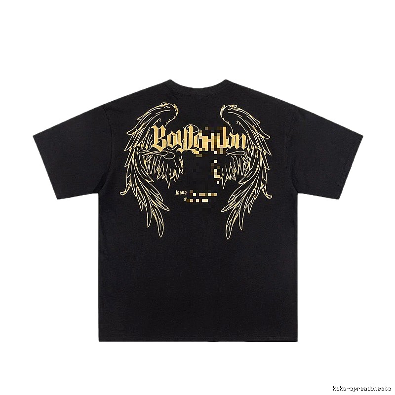 BOY LONDON Gothic Style Black T-shirt with Gold Foil Wings