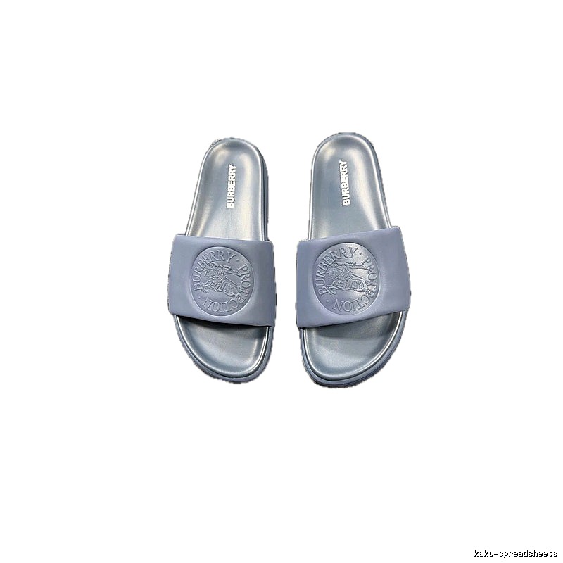 Burberry Embossed Knight Pattern Minimalist Dusty Blue Slides