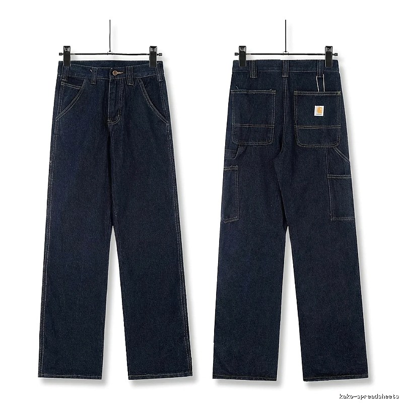 Carhartt workwear style dark blue jeans
