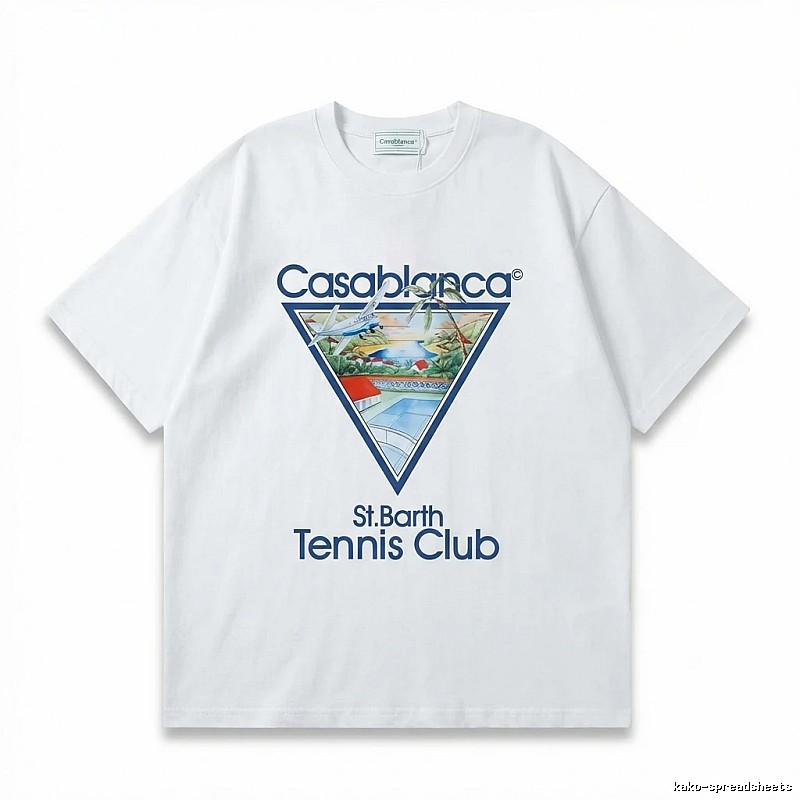 Casablanca Printed Casual White T-shirt