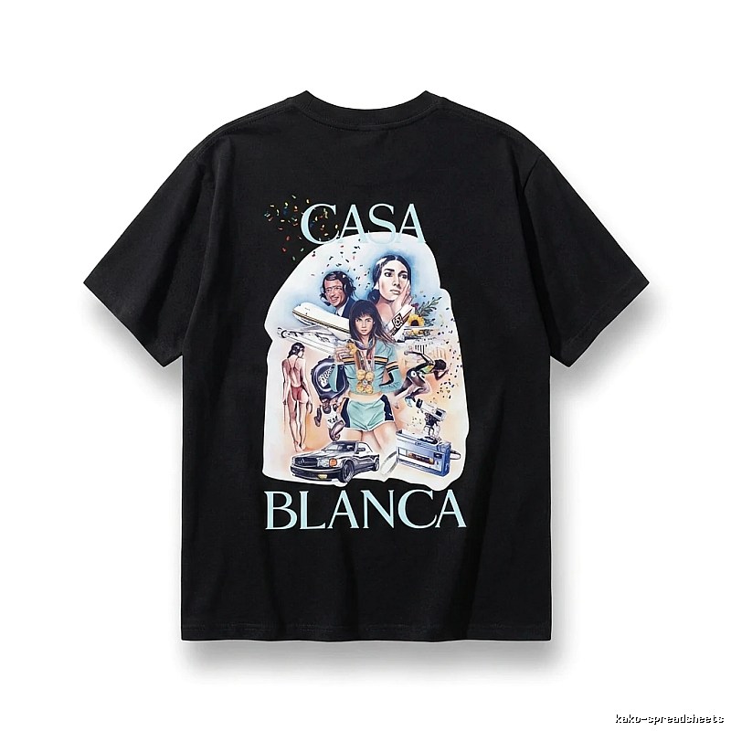 Casablanca retro style black T-shirt