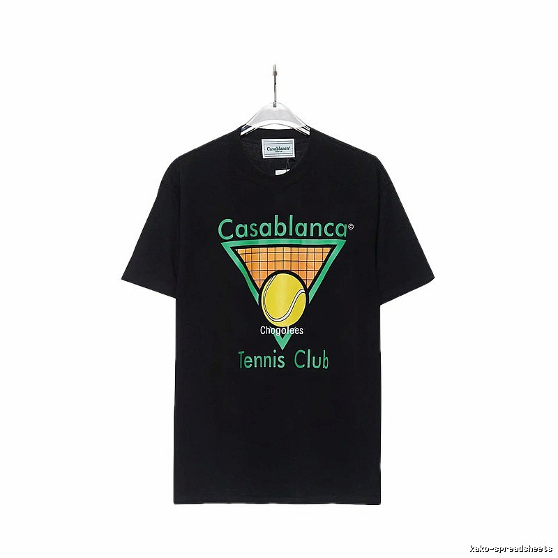 Casablanca Tennis Style Black T-shirt