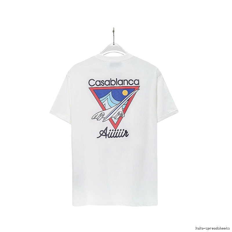 Casablanca Triangle Print White T-shirt