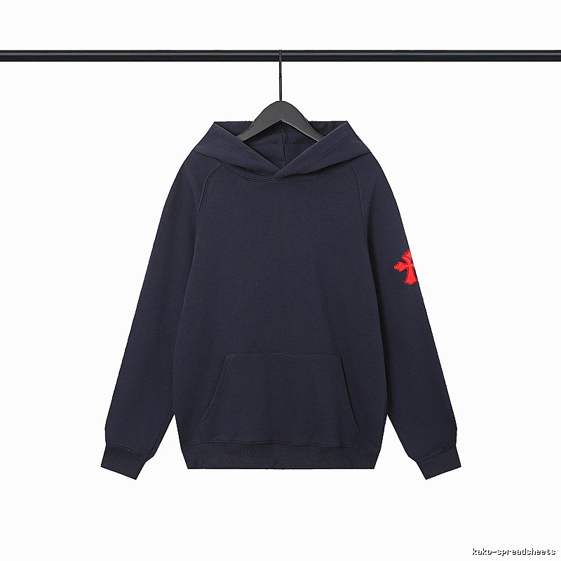 Chrome Hearts 2089-83 Navy Cross Graphic Hoodie Sport Casual