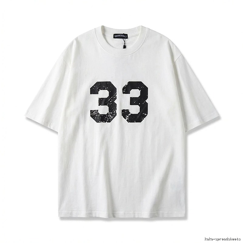 Chrome Hearts American-style digital wind white T-shirt