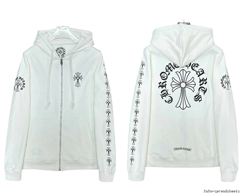 Chrome Hearts Cross Cool Style White Hoodie