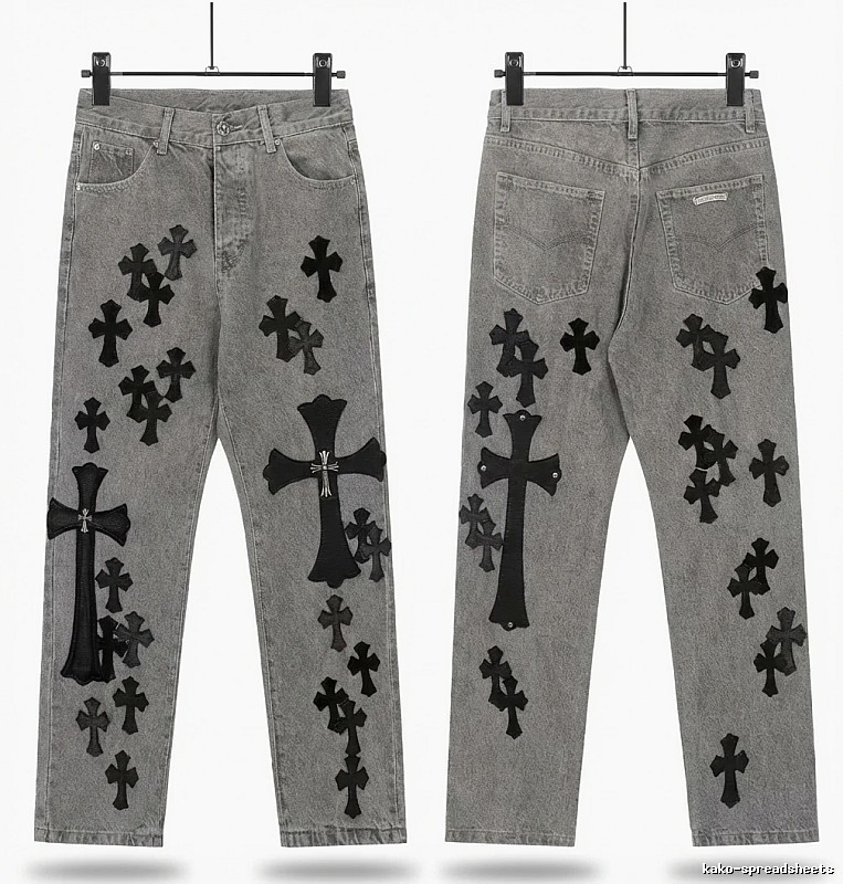 Chrome Hearts Cross Grey Jeans