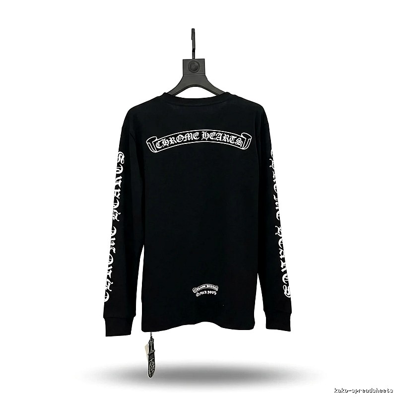 Chrome Hearts Dark Style Black Long T-shirt