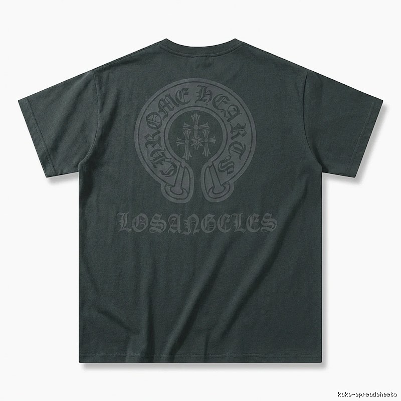 Chrome Hearts Gothic Style Dark Grey T-shirt