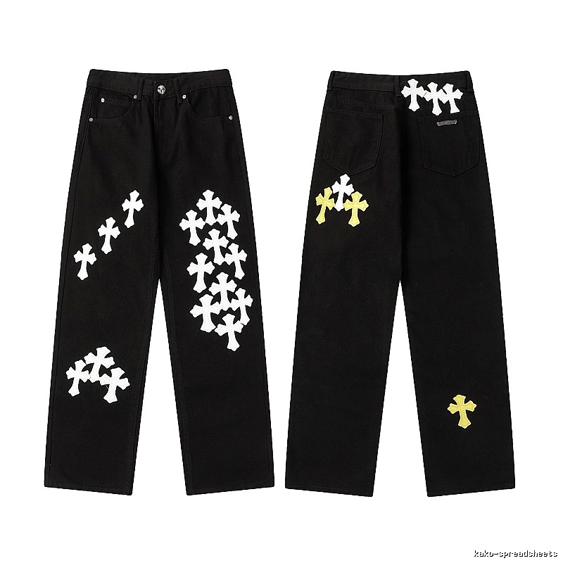 Chrome Hearts Lightweight Graphic jeans Light Denim Jeans for Gift Ideas