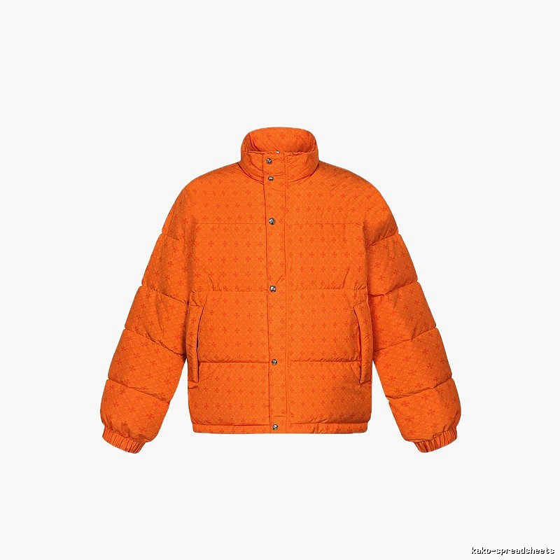 Chrome Hearts orange printed down jacket