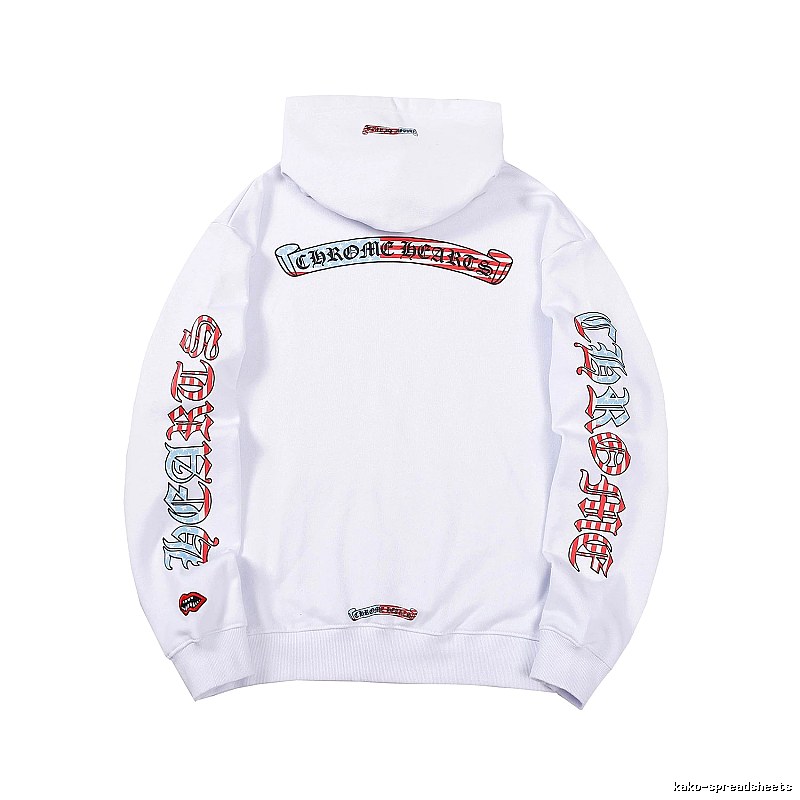 Chrome Hearts Premium Style Cross graphic hoodie Black Blue Cross for Resort Outfits
