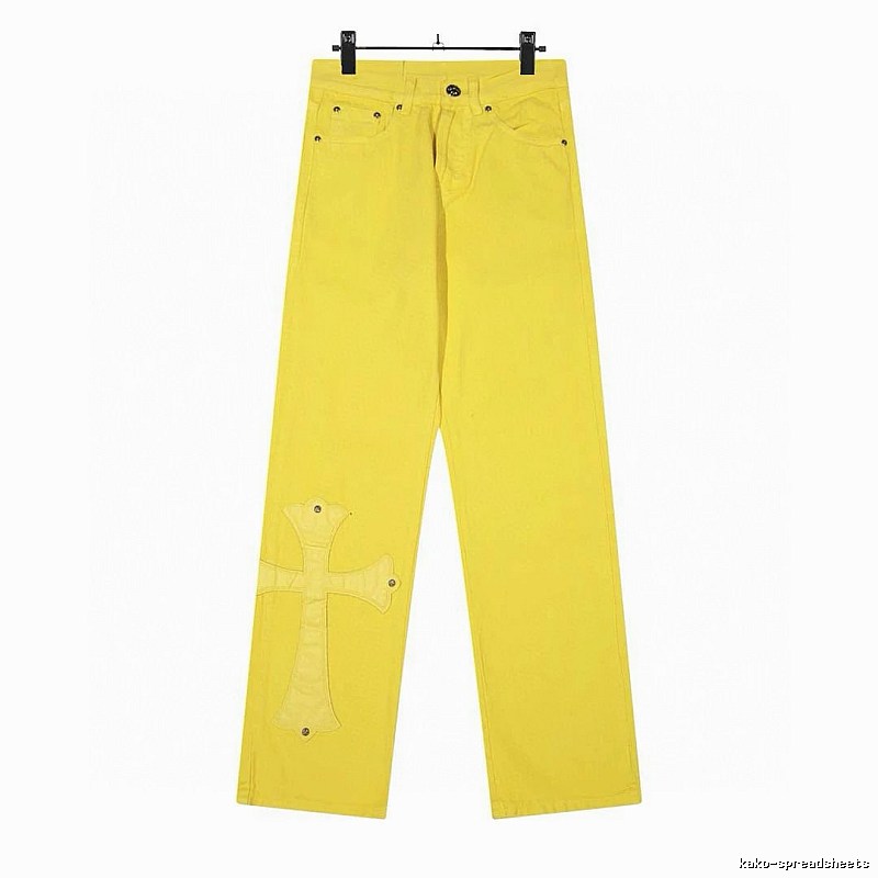 Chrome Hearts Streetwear Graphic jeans Light Denim Jeans with Logo Accent