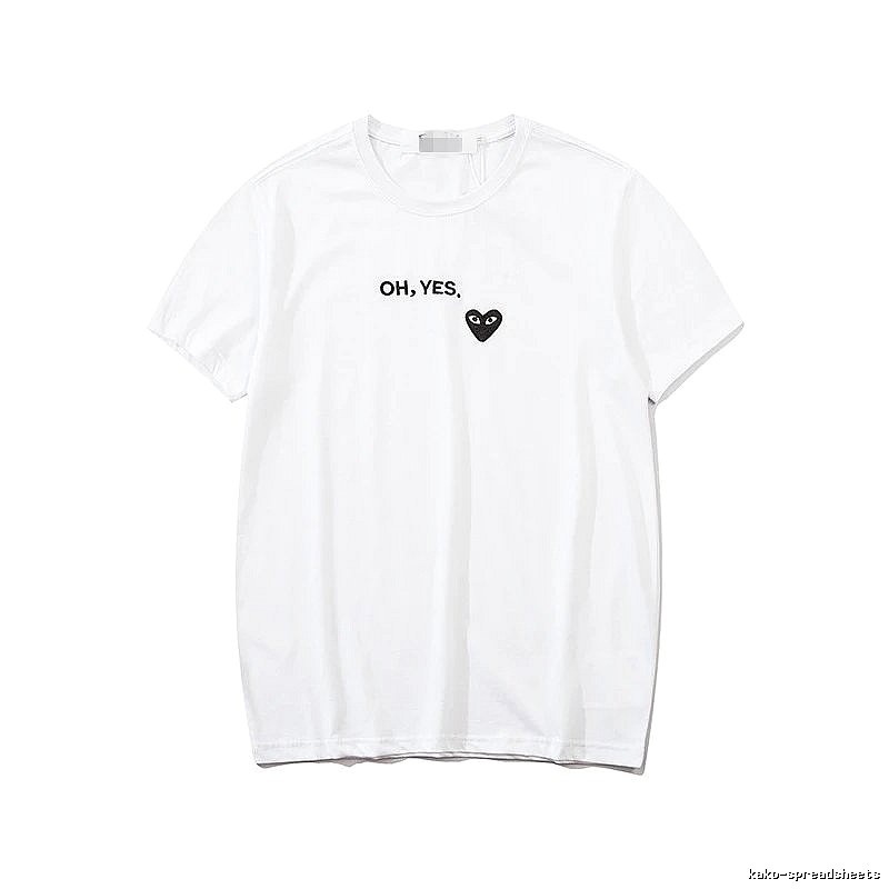 Comme des Garcons PLAY 2021-87 White Style 2187 Heart Logo T-Shirt Statement Graphic
