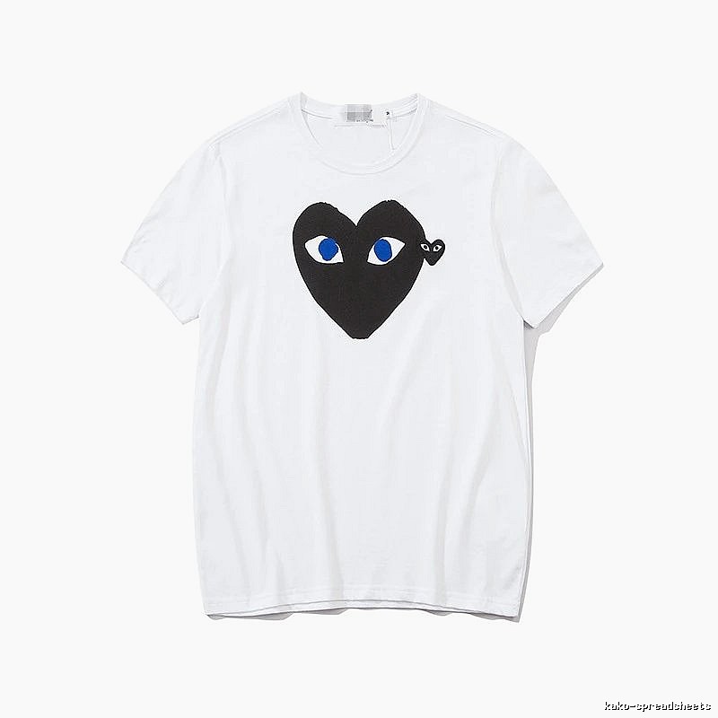 Comme des Garcons PLAY 2023-03 Black Style 2303 Heart Logo T-Shirt Poolside Style