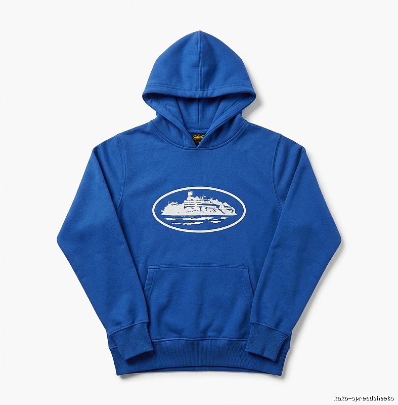 Corteiz Boat Logo Trendy Blue Sweatshirt
