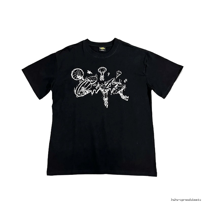 Corteiz Graffiti Style Black T-shirt