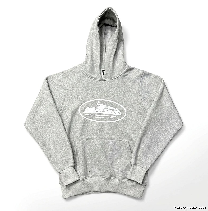 Corteiz Grey Minimalist Style Hoodie