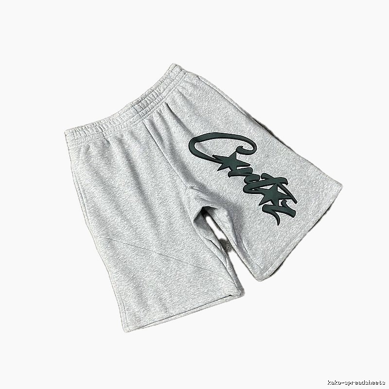 Corteiz letter-style grey shorts