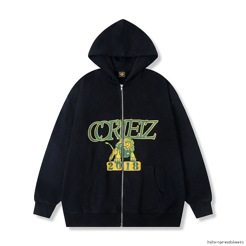 Corteiz Printed Trendy and Cool Black Sweatshirt