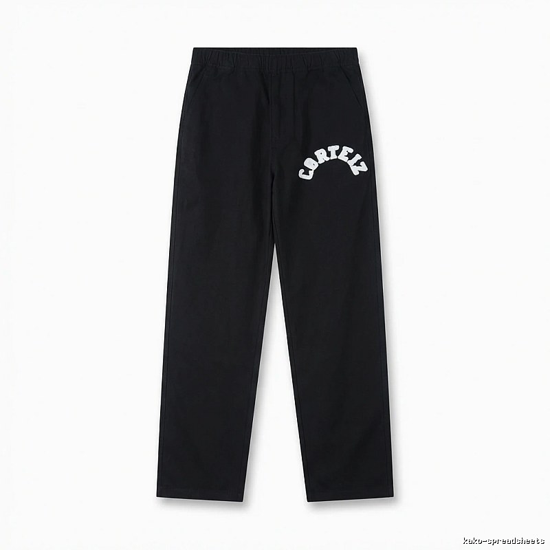 Corteiz retro-style black trousers