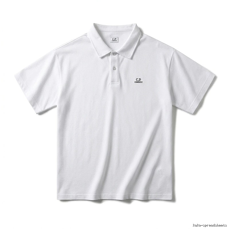 C.P simple style white Polo shirt