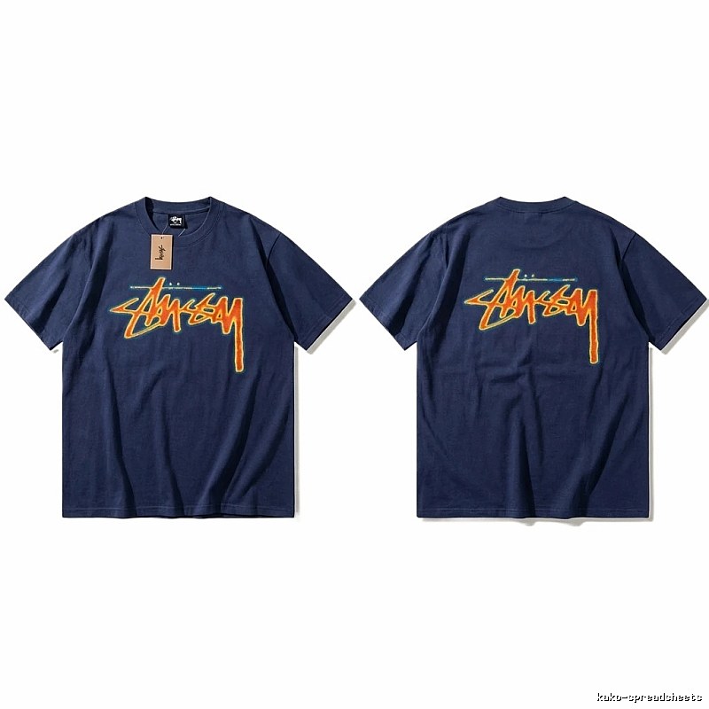 Dark blue T-shirt with Stussy graffiti style