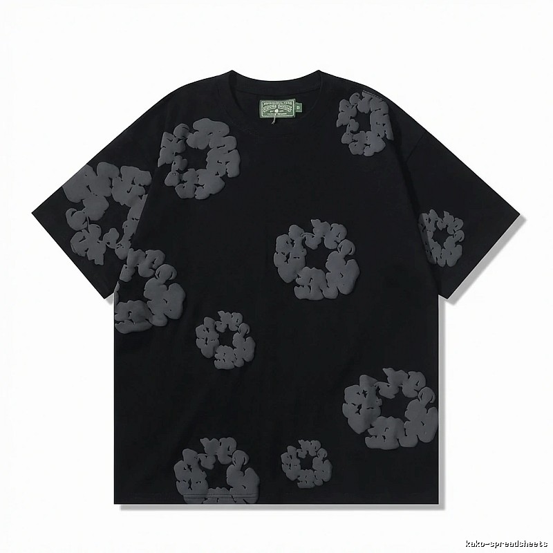DENIM TEARS Dark Style Black Short-Sleeve