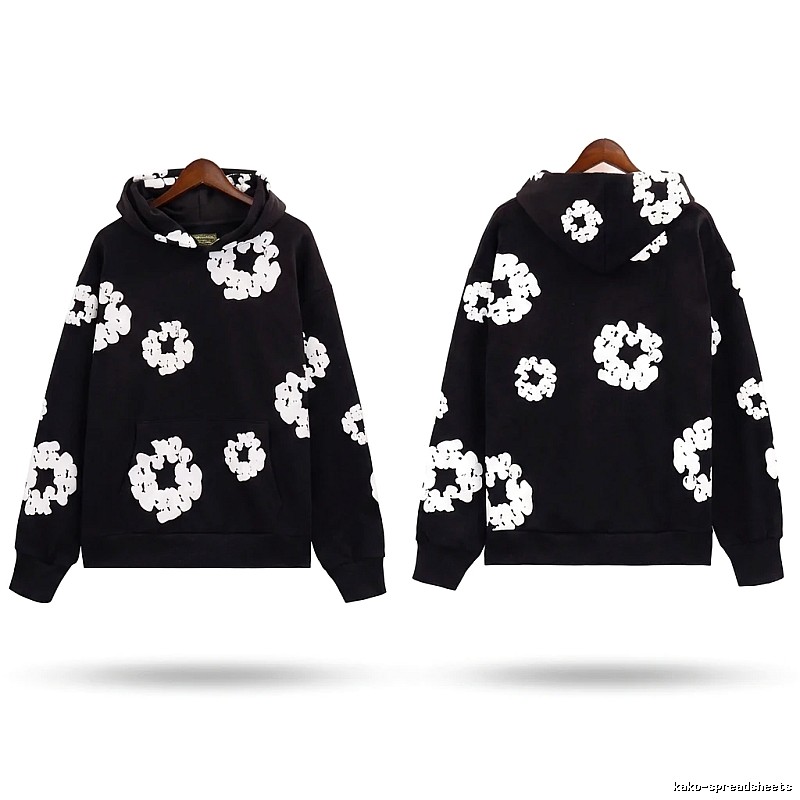 DENIM TEARS Printed Trendy Cool Black Sweatshirt