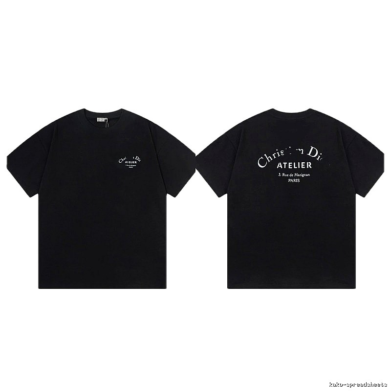 Dior Atelier Minimalist Style Black Short-sleeve T-shirt