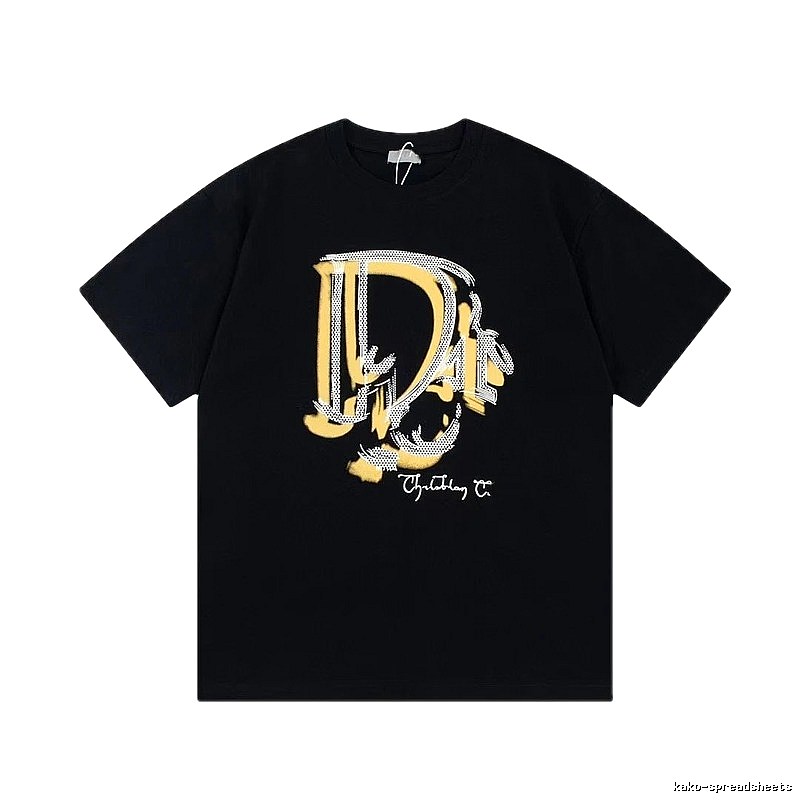 Dior Graffiti Print Street-style Black T-Shirt