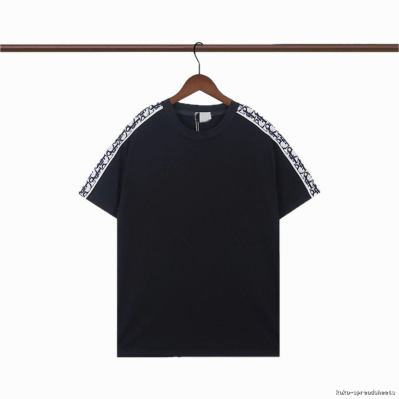 Dior Monogram Webbing Cool Street Style Black T-Shirt