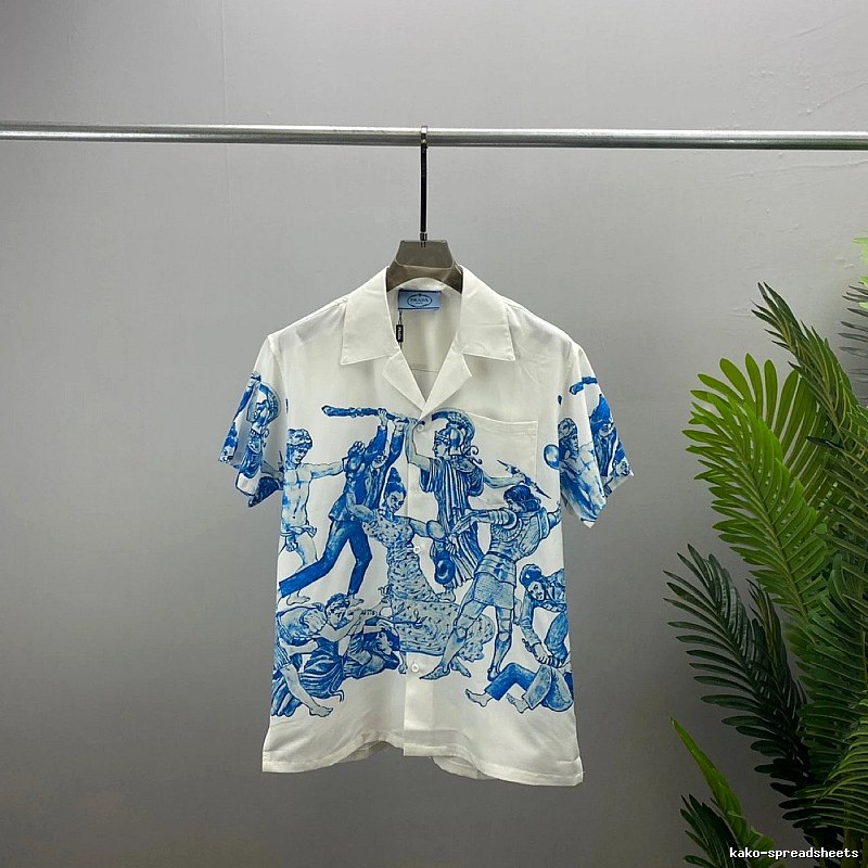 Dior Printed short-sleeve shirt White Button