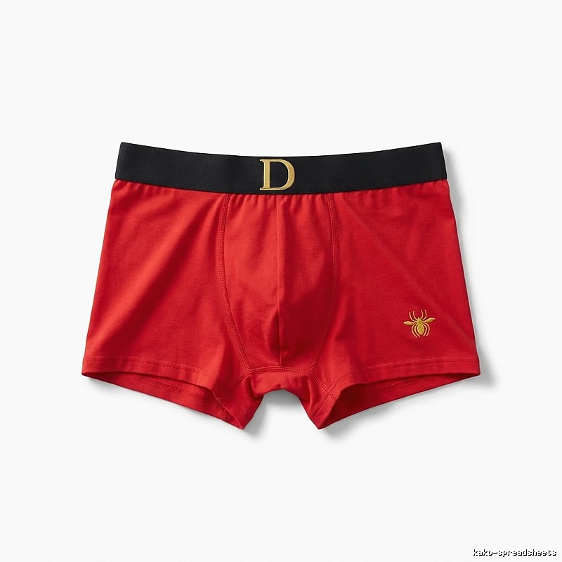 Dior red trendy brand boxer shorts.