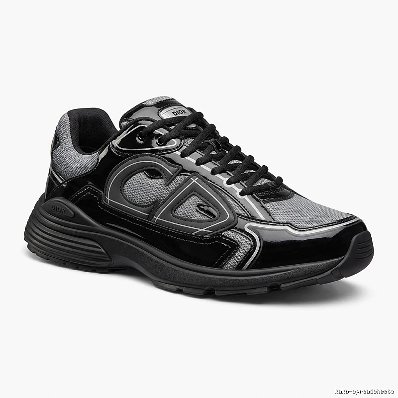 Dior retro-style black and grey sports shoes