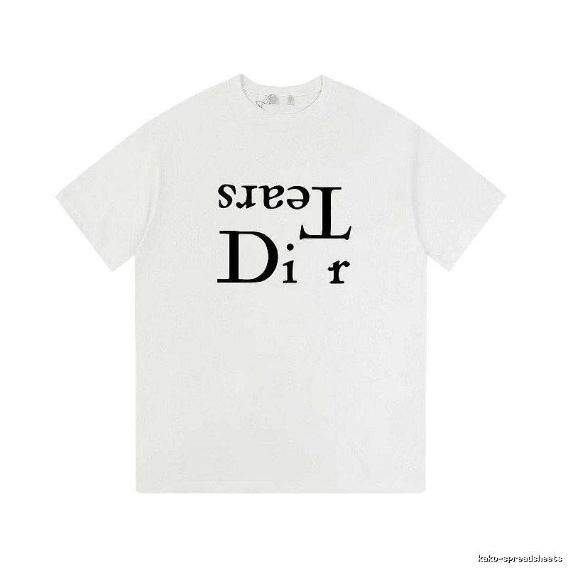 Dior x Tears Co-branded Trendy Style White Short-sleeve T-Shirt