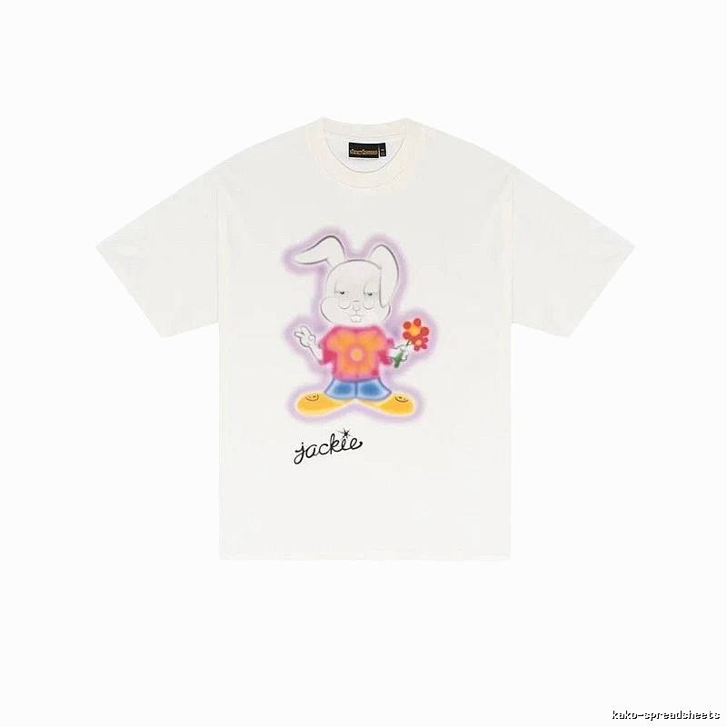 DREW Cartoon Rabbit Street Style Off-white T-shirt